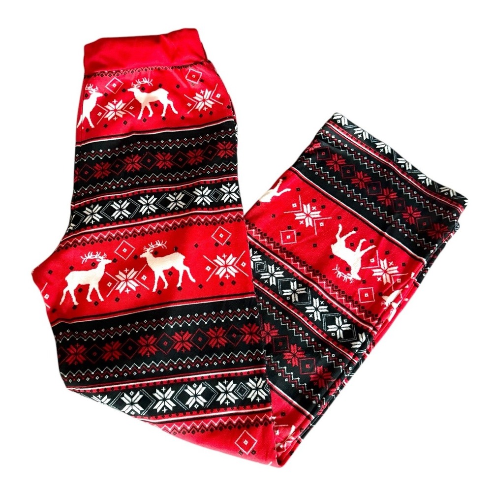 Flannel Fleece Drawstring Christmas Pants‎ Super Soft Pajama Bottoms Men Size L
